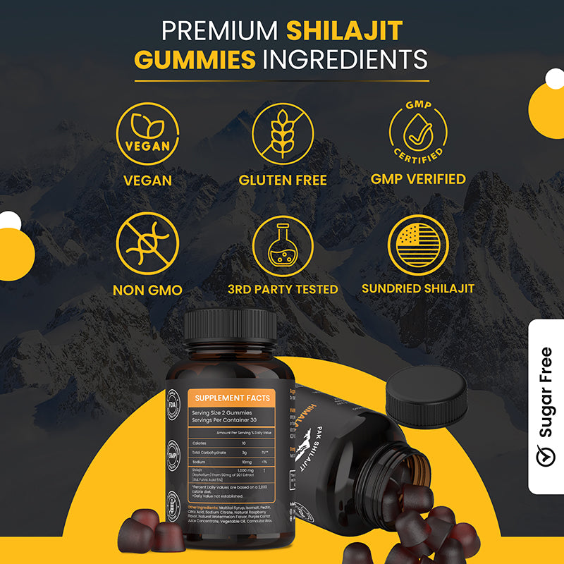 Sundried Himalayan Shilajit Gummies Made in USA - PRE ORDER