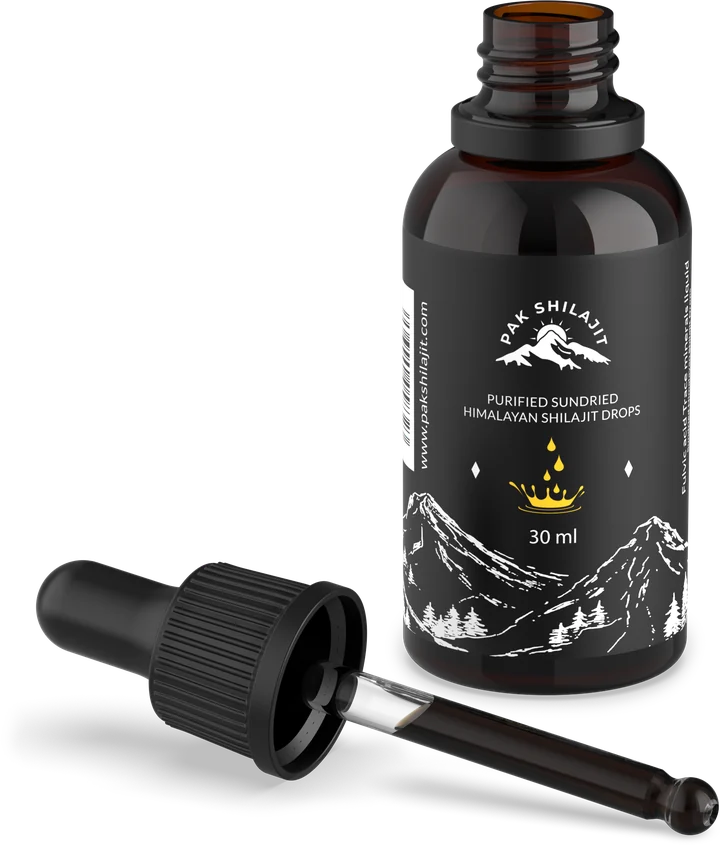 Pak Shilajit liquid shilajit drops, 30ml amber dropper bottle