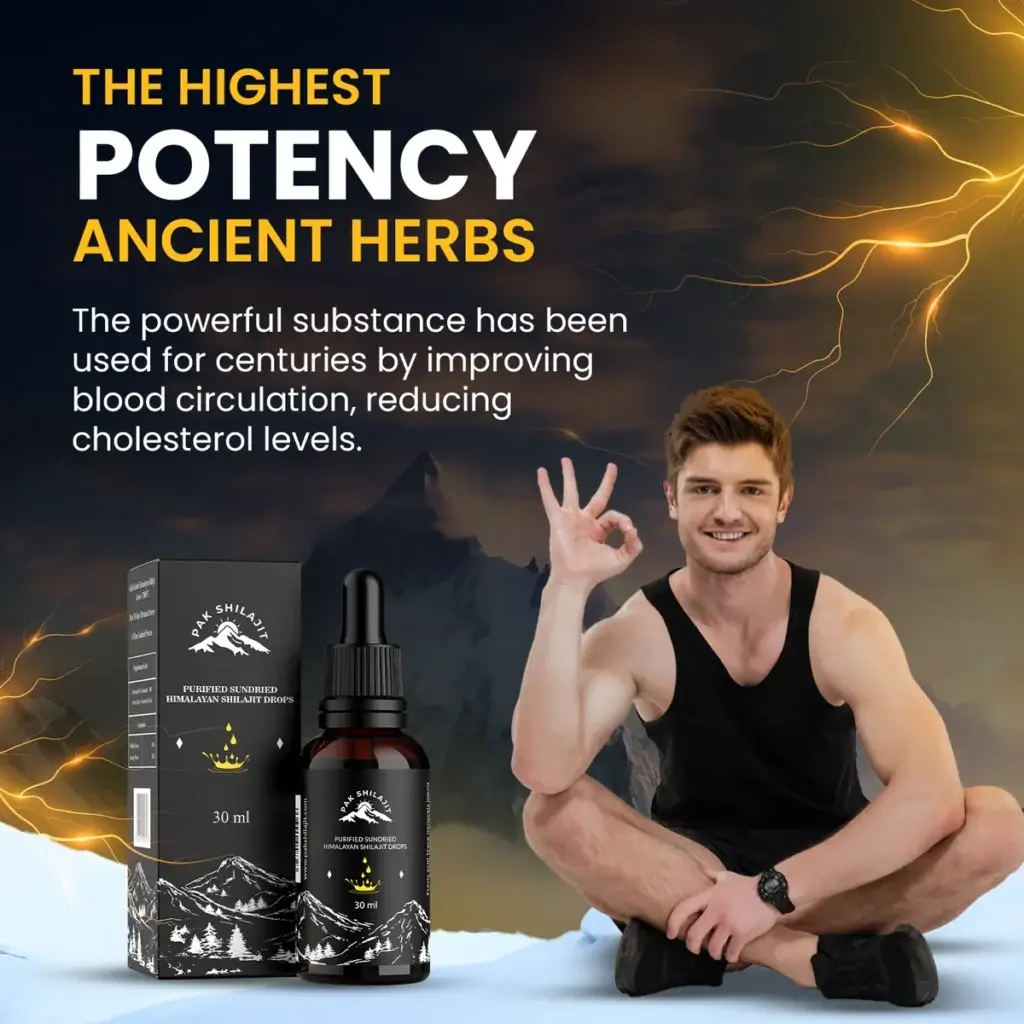 Potency of Pak Shilajit shilajit drops, 80 per cent sun-dried resin