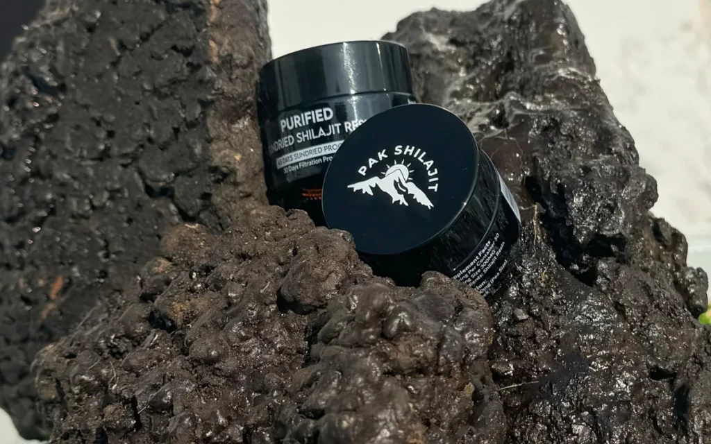 Graded shilajit samples side by side showing colour differences