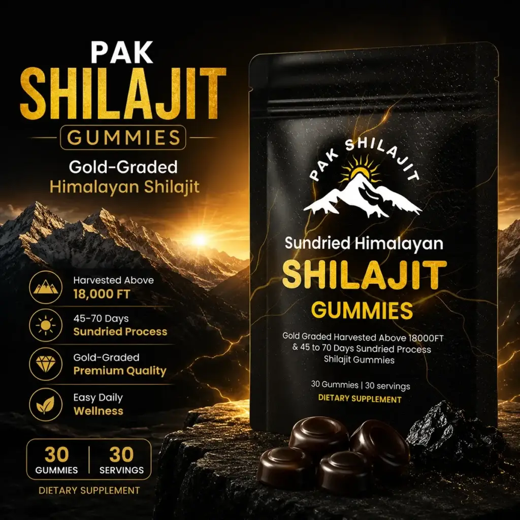 Pak Shilajit shilajit gummies, 30 count, made in the USA