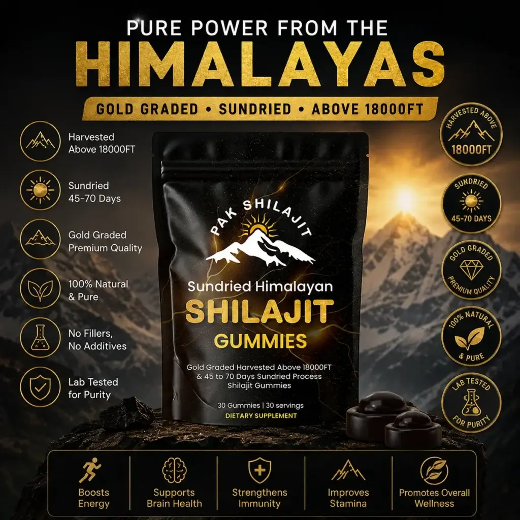 Real sun-dried resin inside Pak Shilajit shilajit gummies