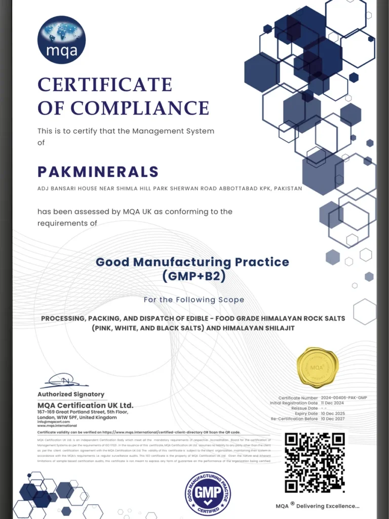 Good Manufacturing Practice certificate