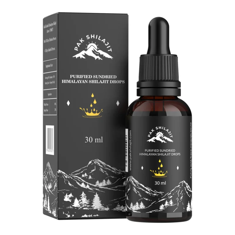 Pak Shilajit liquid shilajit drops, 30ml amber dropper bottle