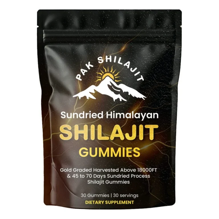 Pouch of Pak Shilajit apple-flavour gummies